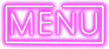 Pink neon menu border sign